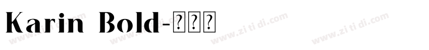 Karin Bold字体转换